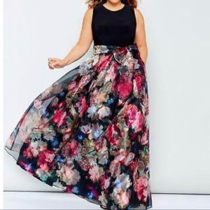 Beautiful Eliza J Mixed Color Ball Gown